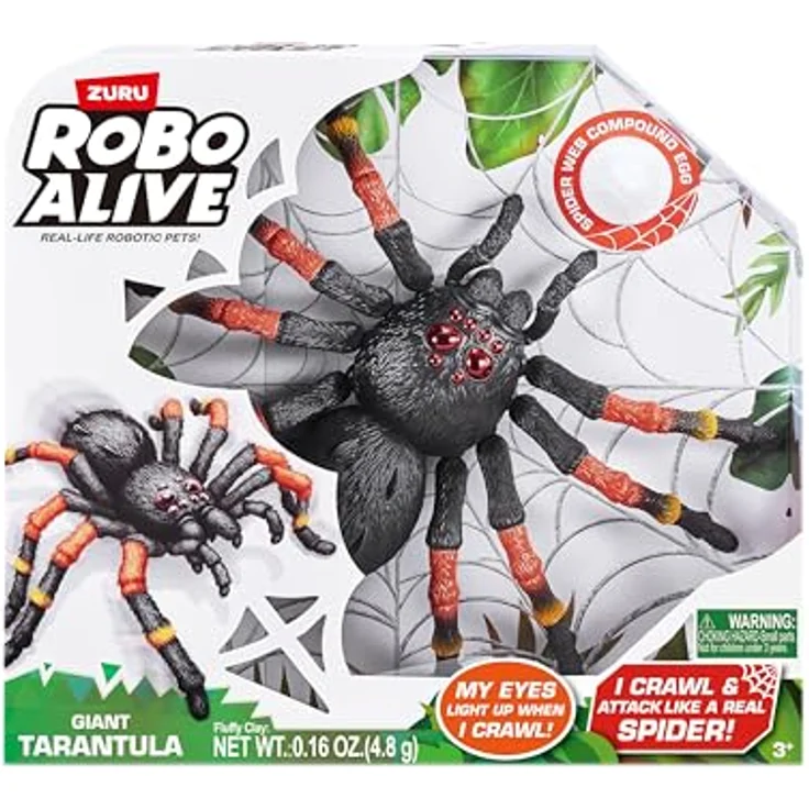 Robo Alive Tarantel, 38,5 cm, batteriebetriebenes Roboterspielzeug, realistische Bewegungen, Spielzeugspinne – Bild 3