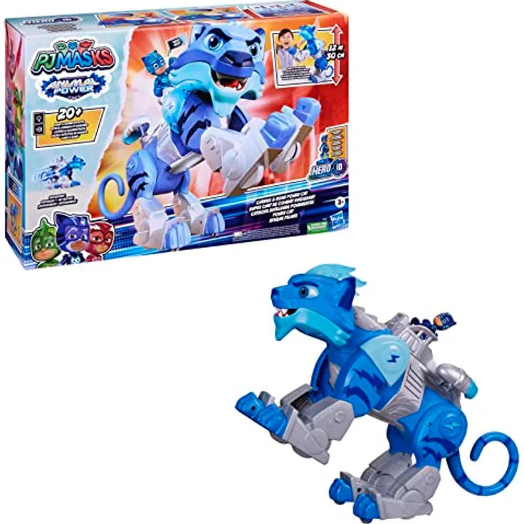 PJ Masks Animal Power Catboys brüllende Powerkatze, Vorschulspielzeug mit Motor, 20+ Lichter und Geräusche, ab 3 Jahren