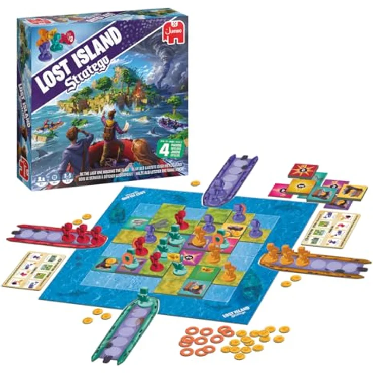 Jumbo Stratego - Lost Island Brettspiel, Mehrspieler Battle-Royale Spiel, Mehrfarbig – Bild 5