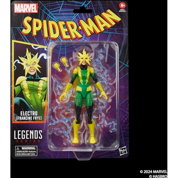 Marvel Legends Series Electro (Francine Frye), Action-Figur mit 4 Accessoires und über 20 Bewegungspunkten, Comics-Design, 15 cm – Bild 2