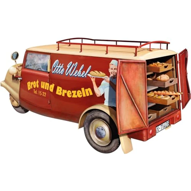 Other 1:35 Tempo A400 Lieferwagen, Modellfahrzeug mit Backwaren und variablen Decals – Bild 1