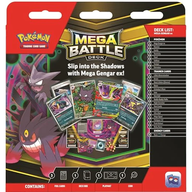 Nintendo Pokémon-Sammelkartenspiel: Mega-Battle-Deck – Mega-Gengar EX / Mega-Diancie EX, 60 spielbare Karten mit Zubehör und Online-Code – Bild 3