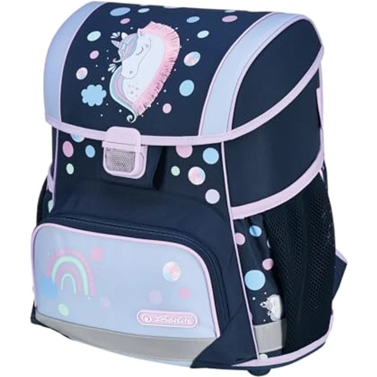Herlitz Schulranzen Set Loop Plus 10-teilig, gefüllt, blau, für Mädchen, Modell Unicorn Dreams, geeignet für Klasse 1-4 – Bild 2
