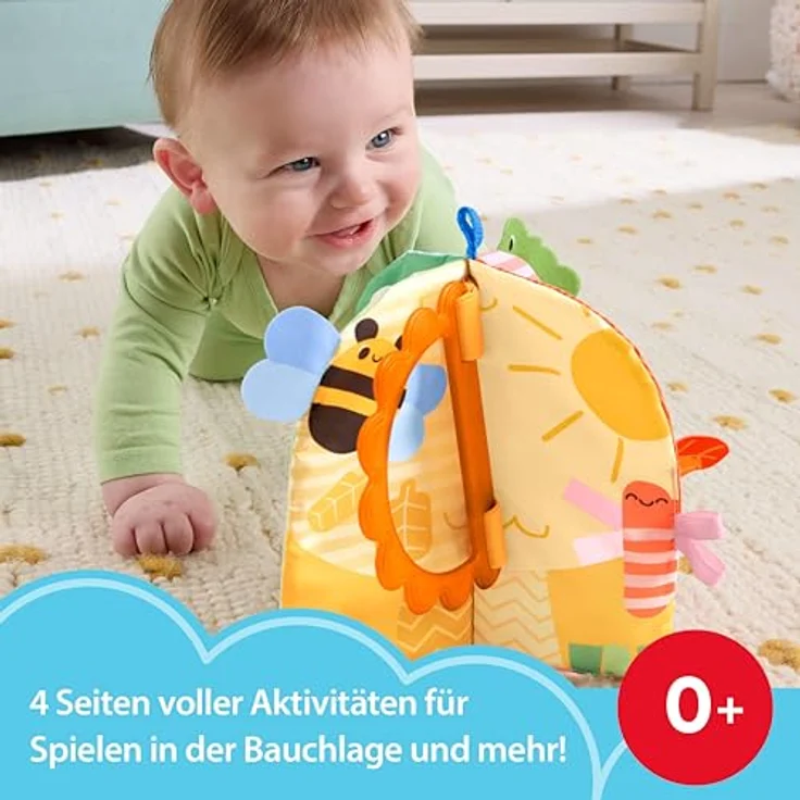 Fisher Price Balanced Beginnings Jahreszeiten-Stoffbuch, sensorisches Babybuch mit saisoninspirierten Designs, geeignet ab 0 Monaten – Bild 2