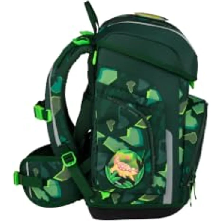 ergobag cubo Schulranzen-Set DinosauriBär, 21 Liter Volumen, verstellbare Rückenhöhe, inklusive gefülltem Federmäppchen und Sportbeutel – Bild 4