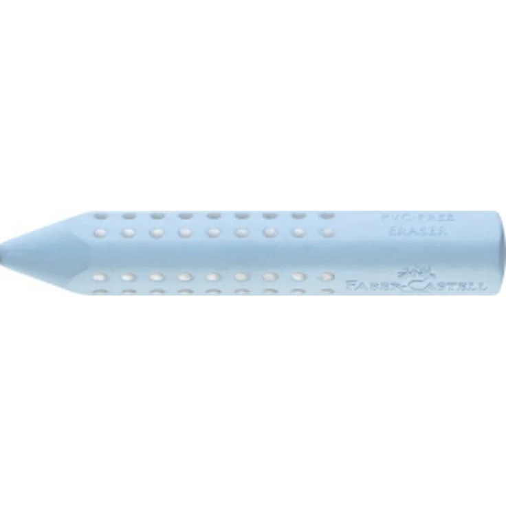 Faber-Castell Dreikantradierer Grip 2001, ergonomischer Radierer in sky blue, 10x Packung, PVC-frei