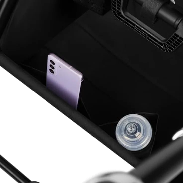 Lionelo MIKA PLUS 2-in-1 Buggy AiryDots, 360° drehbare PU-Räder, XXL-Verdeck, blau – Bild 5