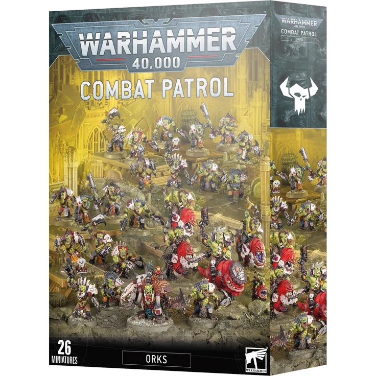 Games Workshop Warhammer 40.000 Orks Combat Patrol, Startset mit Beast Snagga Boyz, Beastboss und Squighog Boyz, unbemalt