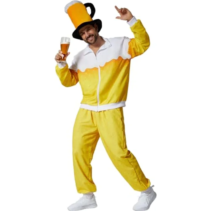 dressforfun Bier Kostüm, lustige Karneval Faschingskostüme Herren Set - L, humorvolles Design, bequemer Sitz, pflegeleicht, vielseitig, auffälliger Stil