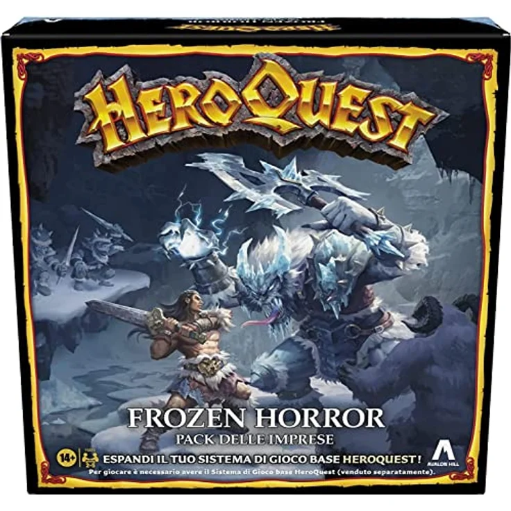 Avalon Hill Heroquest Pack von Unternehmen Frozen Horror Spiel Dungeon Crawler ab 14 Jahren,zum Spielen ist es notwendig,das Heroquest-Basis-Spiel zu haben,Mehrfarbig Sprache: Italienisch erforderlich – Bild 2