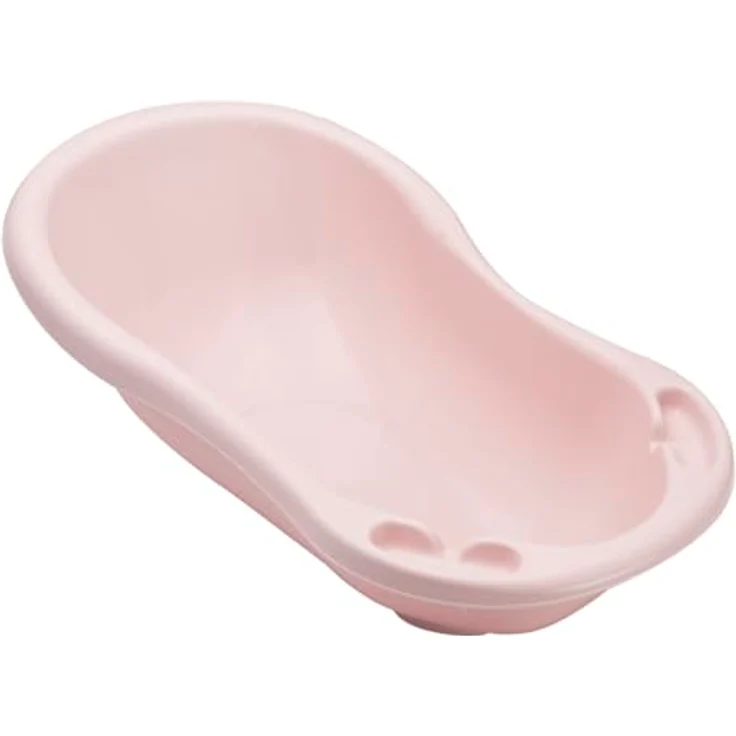 keeeper Maria Pure, Ergonomische Babywanne mit Stöpsel für 0-12 Monate, 84 x 49 x 29 cm, Pink (Nordic Pink) – Bild 1