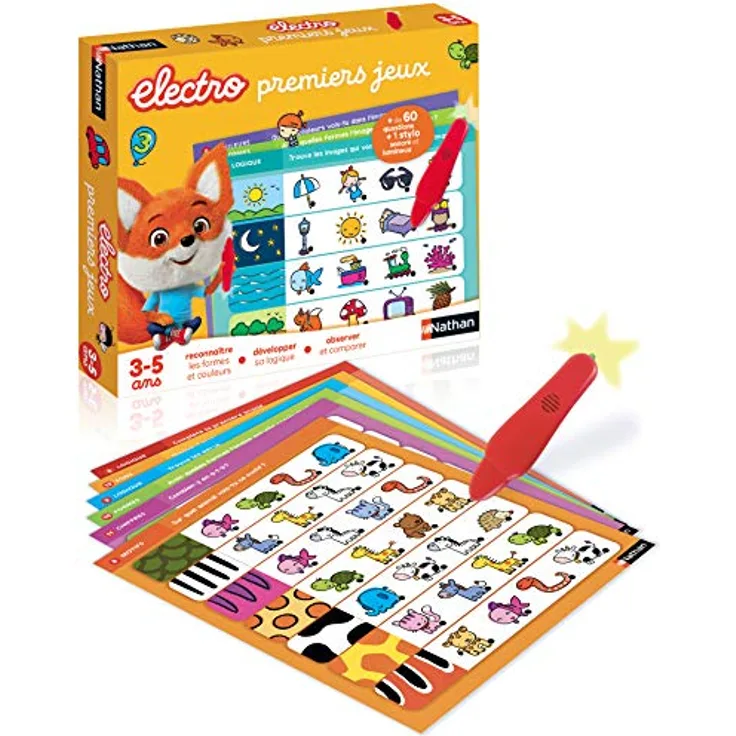 Nathan Electro - Erste elektronische Spiele, Lernspiel für Beobachtung, Logik, Farben und Zahlen