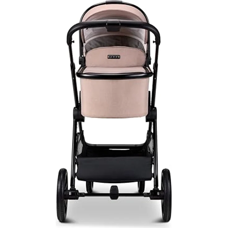 Moon Aura Kombikinderwagen, 2-in-1-System mit Babywanne und Sportsitz, regen- und schmutzabweisend, veganer Leder-Schieber, Allradfederung, bis 22 kg – Bild 2