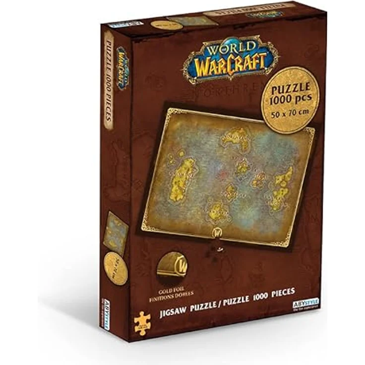 ABYstyle World of Warcraft - Puzzle 1000 pièces - Karte von Azeroth, 50 x 70 cm – Bild 1