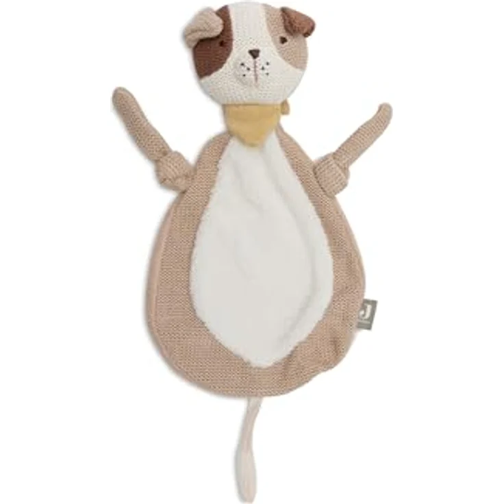 Jollein Schnullertuch Mick, Kuscheltuch mit Fleece-Bäuchlein und Schlaufe für Schnullerbefestigung, 28 x 13 cm – Bild 1