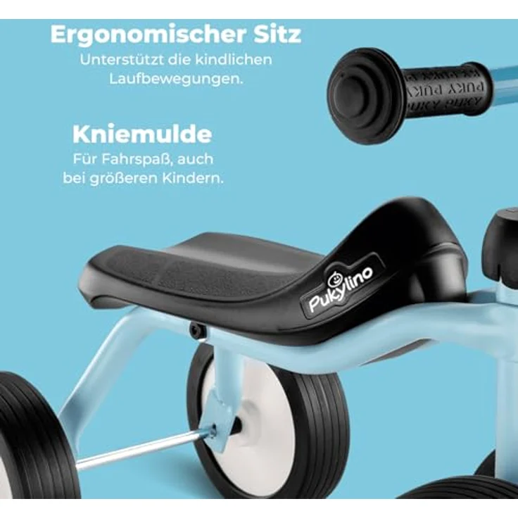 Puky Pukylino Laufrad für Kinder, stoßfeste Pulverbeschichtung, ergonomischer Sitz, Float Laufräder, blau – Bild 6