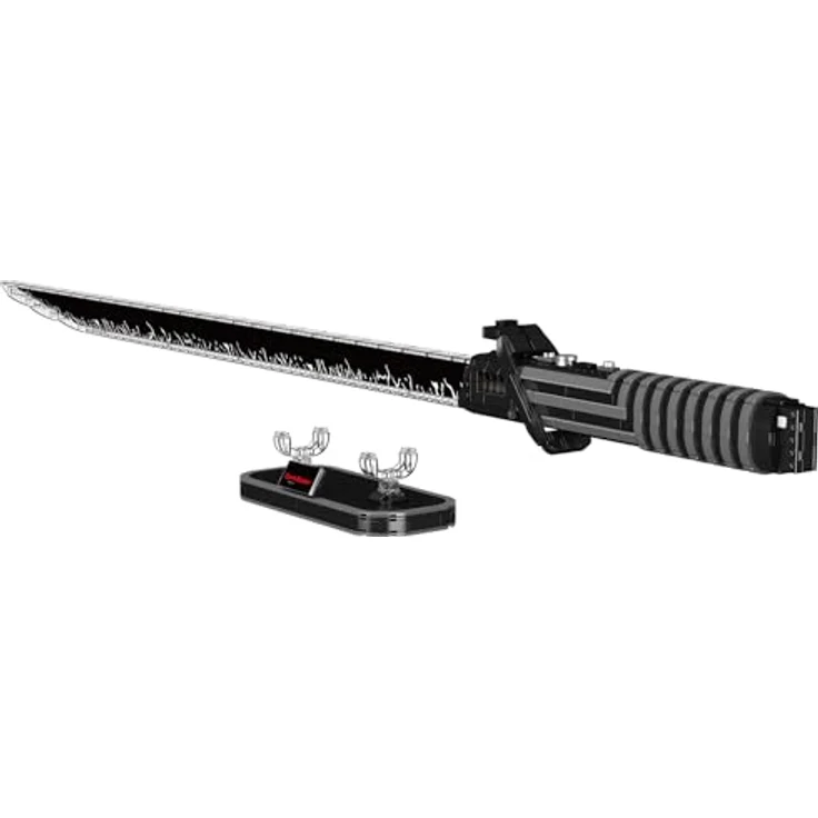 Mould King 10138 Darksaber Bausatz, 885+ Teile mit Beleuchtung und Ständer, schwarzes Schwertmodell für kreatives Cosplay und Technik-Lernen – Bild 4