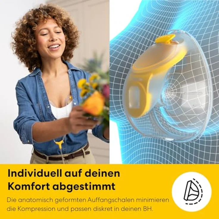 Medela Freestyle Mini, tragbare elektrische Einzelmilchpumpe mit Hands-free Auffangschalen, wiederaufladbarem Akku und ultraleichtem Design – Bild 5