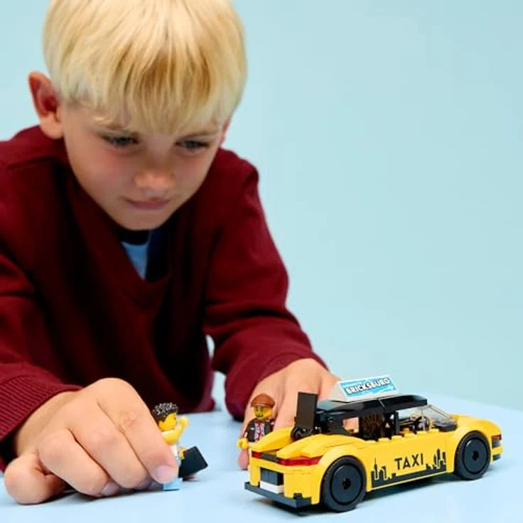 LEGO City Gelbes Taxi (60487), 122-teiliges Spielset für Kinder ab 5 Jahren, Elektro-Design, Maße: 13x5x5 cm – Bild 9