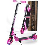 Apollo Skyracer City Roller mit LED Leuchträdern | Tretroller für Kinder und Teens | Federung | klappbar und höhenverstellbar
