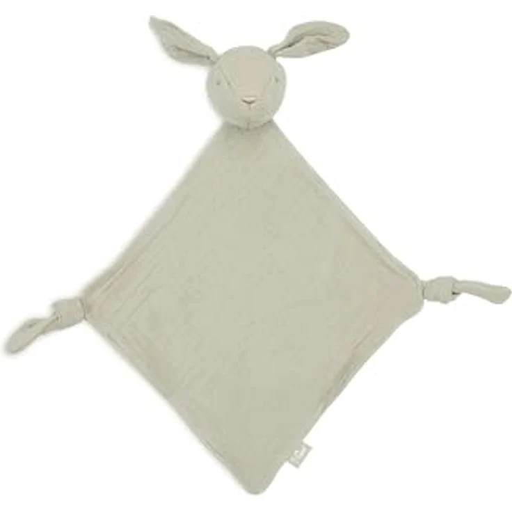 Jollein Schmusetuch Baby - Bunny Ears, Olive Green - Schnullertuch aus 100% Baumwolle – Bild 1