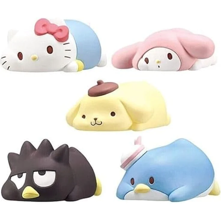 TOMY Sanrio Twinchees Mini Figures Funyu-Maru, 5 cm Sammelfiguren Display mit 24 PVC Blind Packs