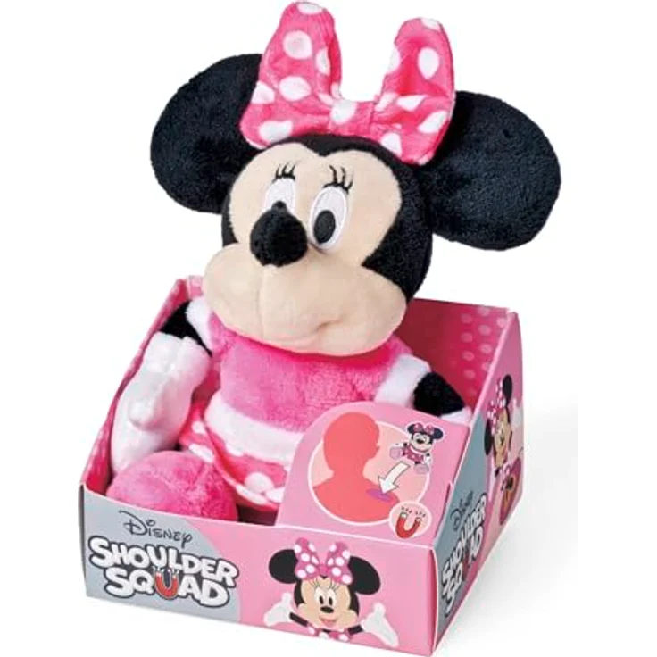 Simba Shoulder Squad, Disney Minnie Maus Plüschtier mit Magnetbefestigung, 12 cm, für Kinder ab 0 Jahren – Bild 4