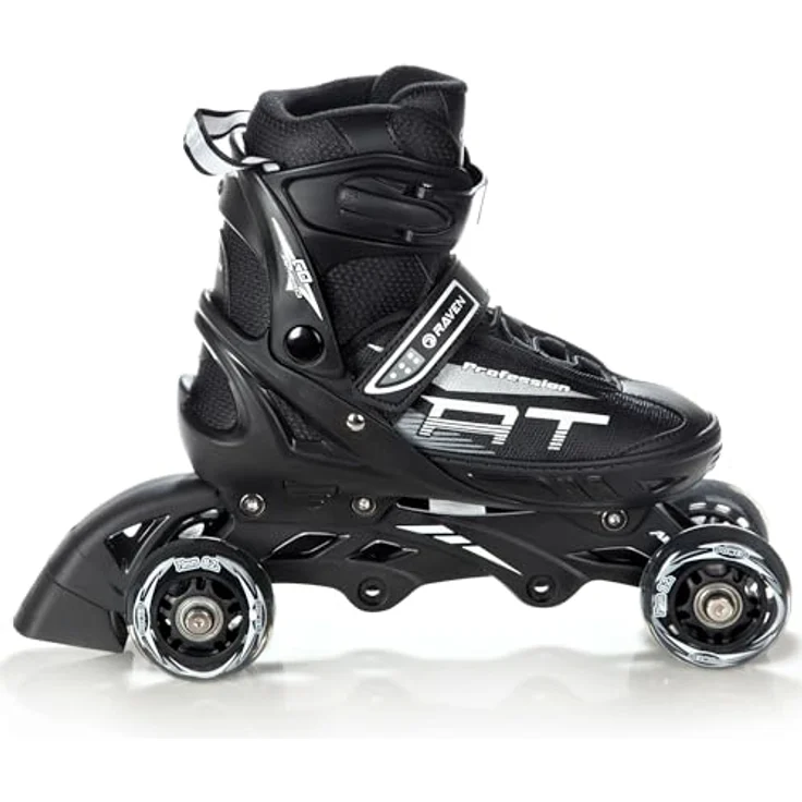 RAVEN Profession 3in1 Inlineskates Triskates Rollschuhe Inliner, verstellbar für Kinder und Erwachsene (Black, 38-42 (25cm-27,5cm)) – Bild 4