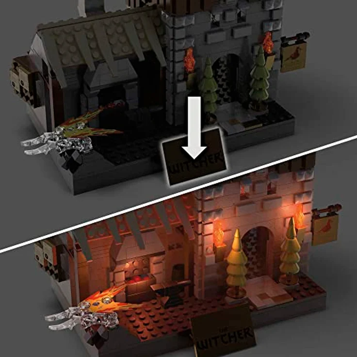 MEGA The Witcher - Geralts Greifjagd Bauset mit LED-Lichtern, Bauspielzeug für Jungen ab 16 Jahren, HDL28 – Bild 3