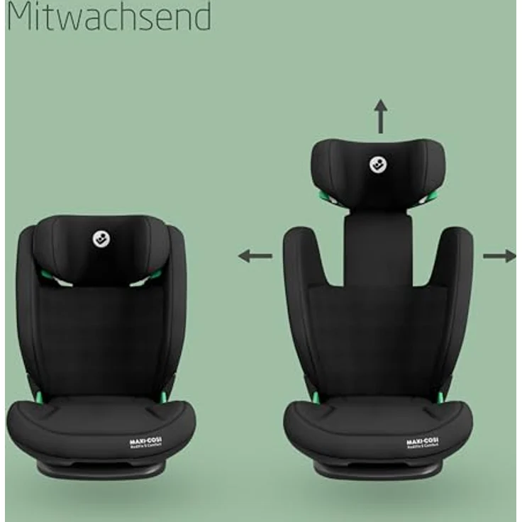 Maxi-Cosi RodiFix S Comfort i-Size, verstellbarer Kindersitz mit ISOFIX, 3 Liegepositionen, G-CELL und AirProtect Schutz, Authentic Black – Bild 7
