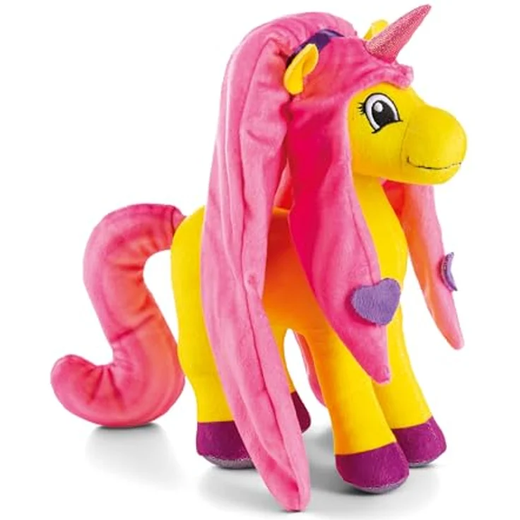 NICI Lissy PONY Einhorn Kuscheltier Dilara, 22cm, gelbes Plüsch mit pinker Mähne und Schweif, ideal zum Kuscheln und Spielen, tolle Geschenkidee - 49977 – Bild 1