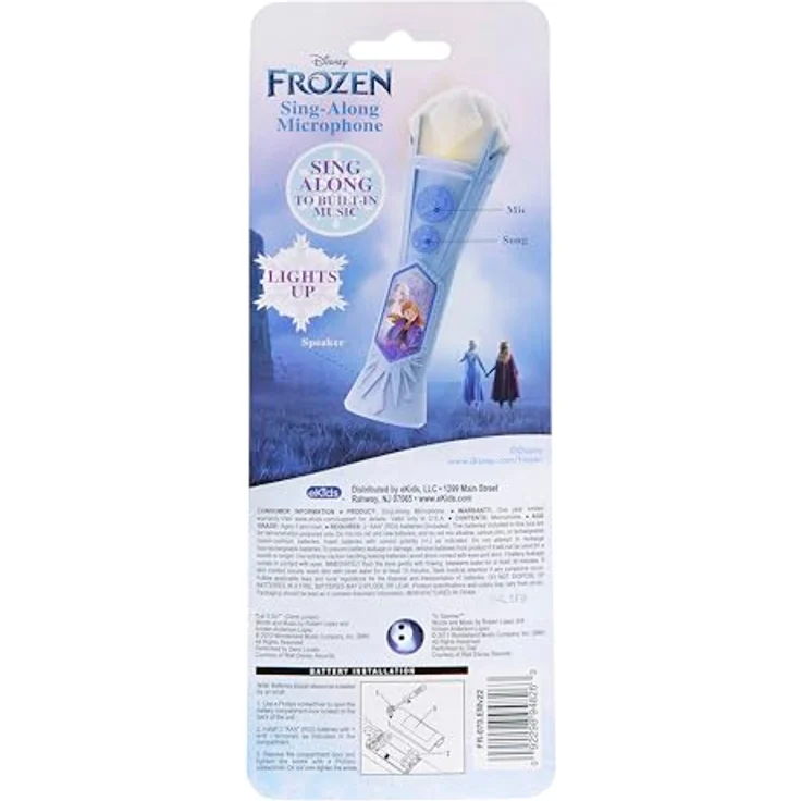ekids FR-070 Lizenziertes Disney Frozen Karaoke Mikrofon mit Audio Eingang für Kinder ab 3 Jahren – Bild 10