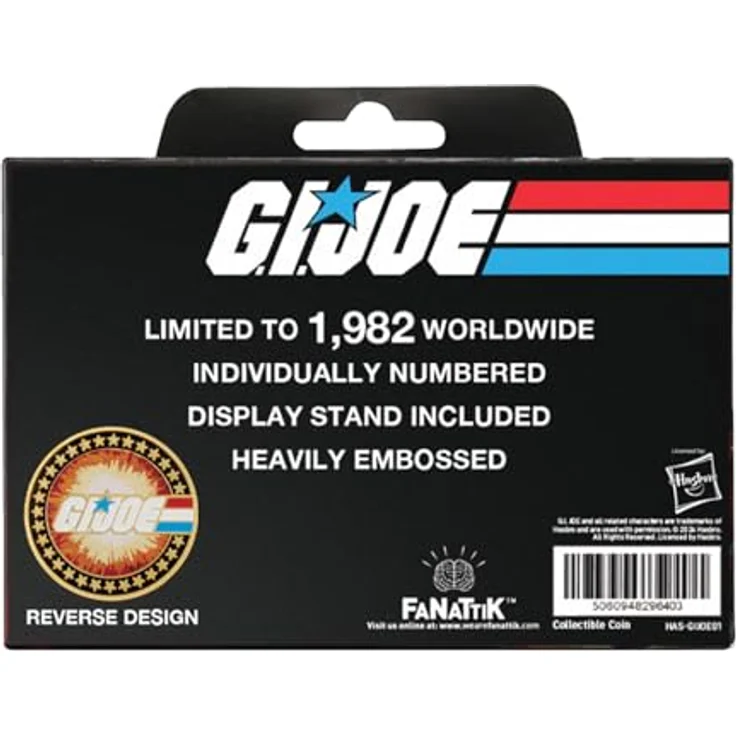 Fanatic G.I. Joe Sammelmünze A Real American Hero 60th Anniversary, 24k Gold Plated, Limitierte Edition (1982 Stück), nummeriert, Geschenkbox – Bild 6