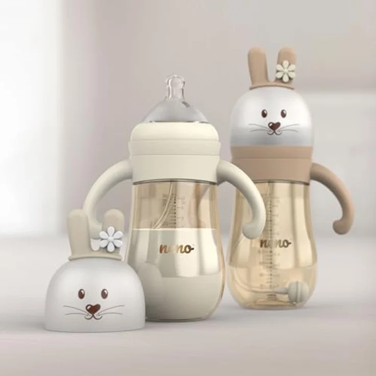 NENO Mio 6 m+ Babyflasche, 300 ml mit Haltegriffen, cremefarben, spülmaschinengeeignet – Bild 10
