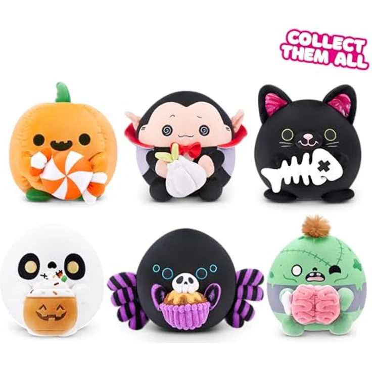 Snackles Halloween Serie 1, 20 cm Plüschspielzeug (Draco) von ZURU, Vampir mit Snack-Accessoire und Knoblauchknolle – Bild 2
