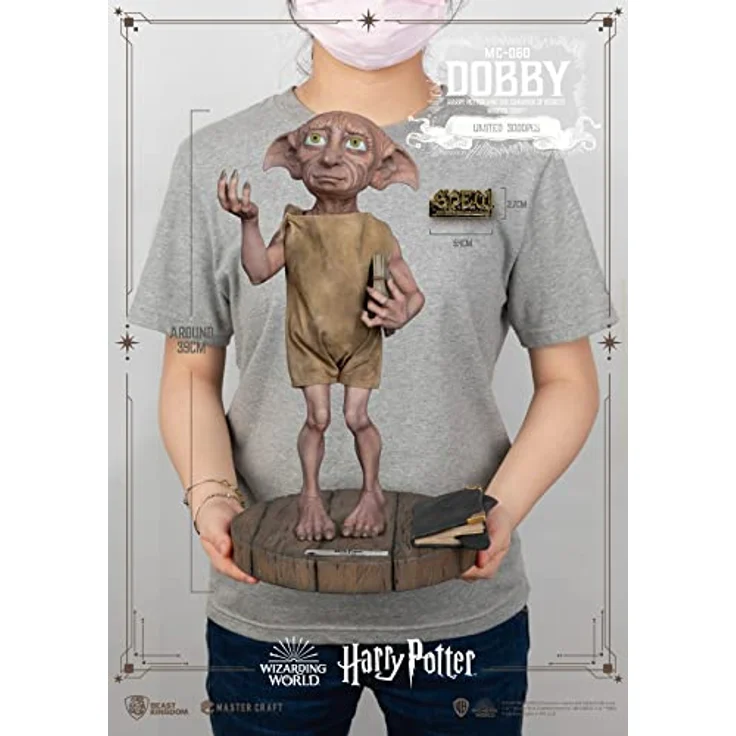 Beast Kingdom Toys Harry Potter Master Craft Dobby Statue, 39 cm, Golden, limitiert auf 3000 Stück – Bild 8
