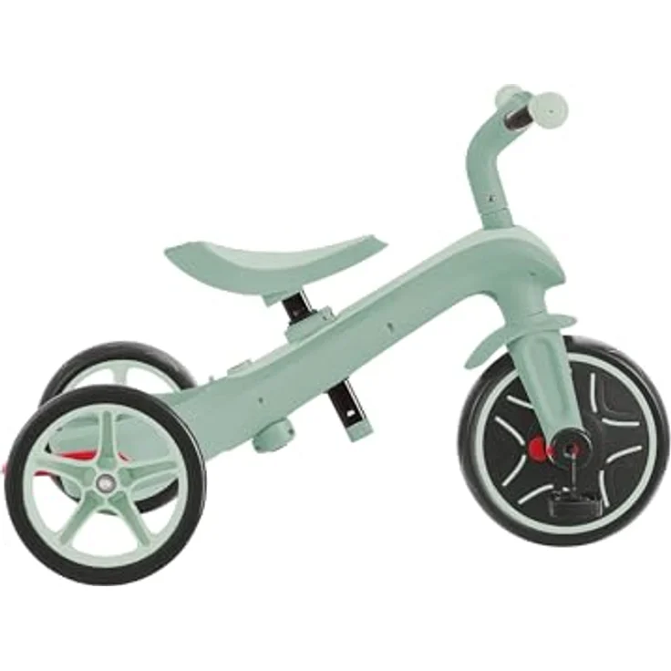 Globber Explorer Trike 4in1, Kinderwagen, Dreirad und Laufrad, höhenverstellbarer TPR-Sitz, 10/8,5 Zoll Reifen, Pistazie – Bild 5