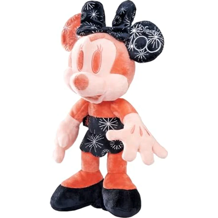 Simba Disney 100 Jahre, Mickey und Minnie Mouse Plüschfiguren Set 4, limitierte Sonderedition in lila und orange, 33cm, Sammlerstück im Geschenkkarton, ab den ersten Lebensmonaten – Bild 4