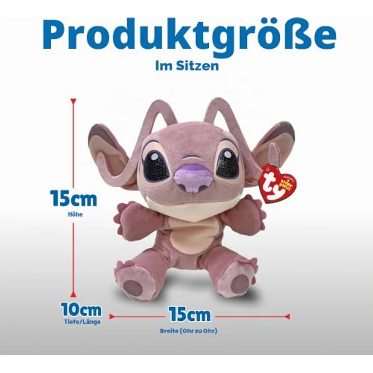 Beanie Babies Ty Angel - Kuschelplüschtier mit 15 cm Größe für Kinder ab 3 Jahren – Bild 5