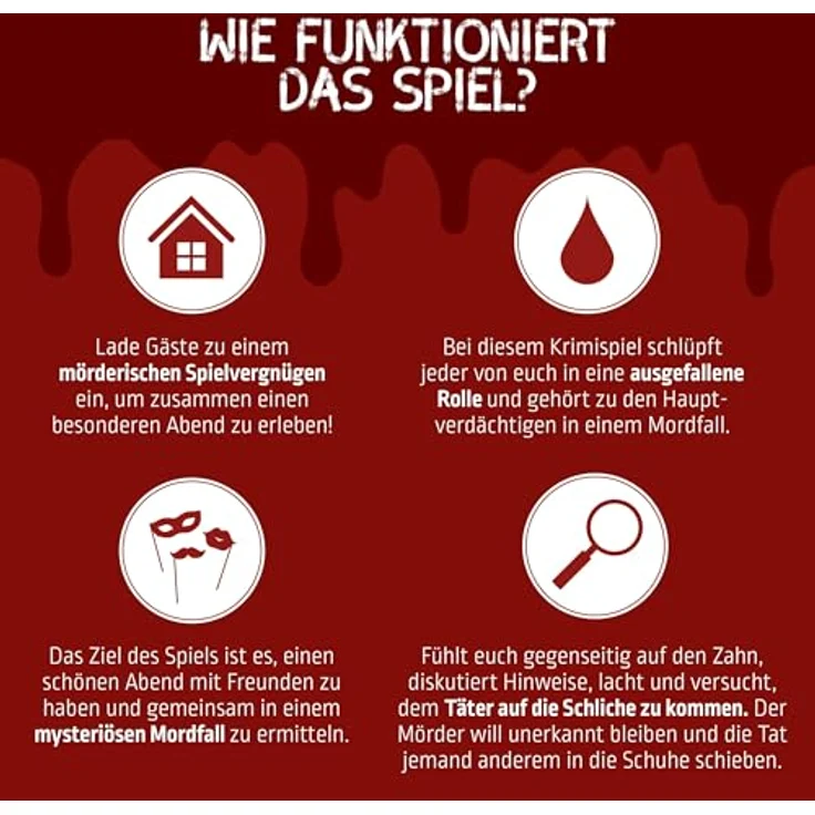 Mord bei Tisch Mord bei Tisch Dschungelstars - Krimidinner, Brettspiel für 4-6 Spieler ab 16 Jahren, deutsch, 150+ Minuten Spieldauer – Bild 7