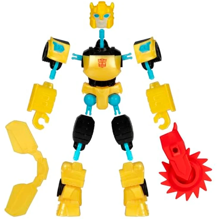 Transformers MixMashers Bumblebee, individuell kombinierbare Action-Figur mit Starscream Sägeblatt und Flügel-Zubehör – Bild 4