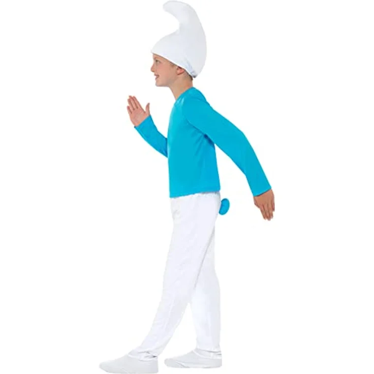 Funidelia Schlumpf Kostüm für Jungen und Mädchen The Smurfs, Zeichentrickfilm, Zwerg - Kostüm für Kinder & Verkleidung für Partys, Karneval & Halloween - Blau, Größe 3-4 Jahre – Bild 4