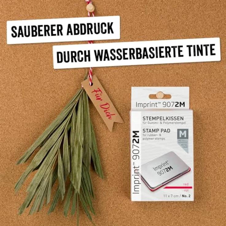 Generic Trodat Stempelkissen Impr9072M Typ2, rot, Metallgehäuse, nachtränkbar, für Gummi- und Polymerstempel, 11 x 7 cm – Bild 3