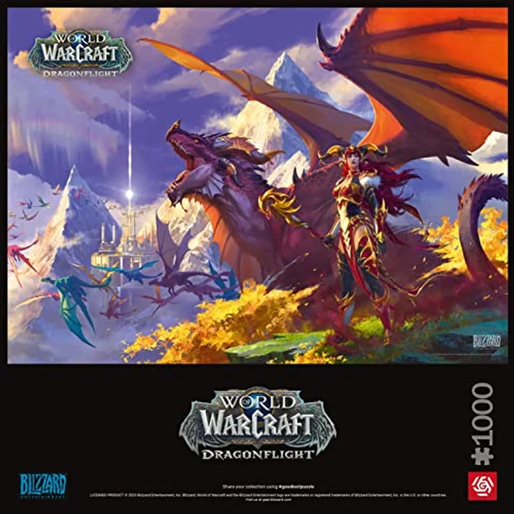 Good Loot GDL24294 World of Warcraft Dragonflight Alexstrasza Puzzle, Wow Classic: Onyxia, 1000 pcs, High-Quality Puzzle with Rich Colors, 68.3x48 cm – Bild 3