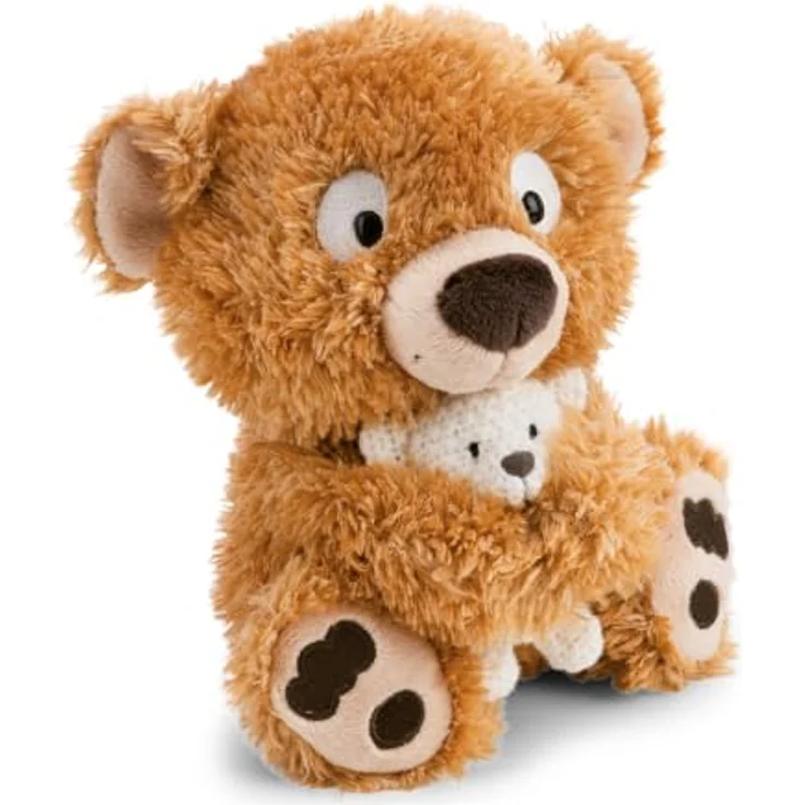 NICI Kuscheltier Bär Capiccino, Strickteddy 25 cm, braun, aus Plüsch Polyester – Bild 1