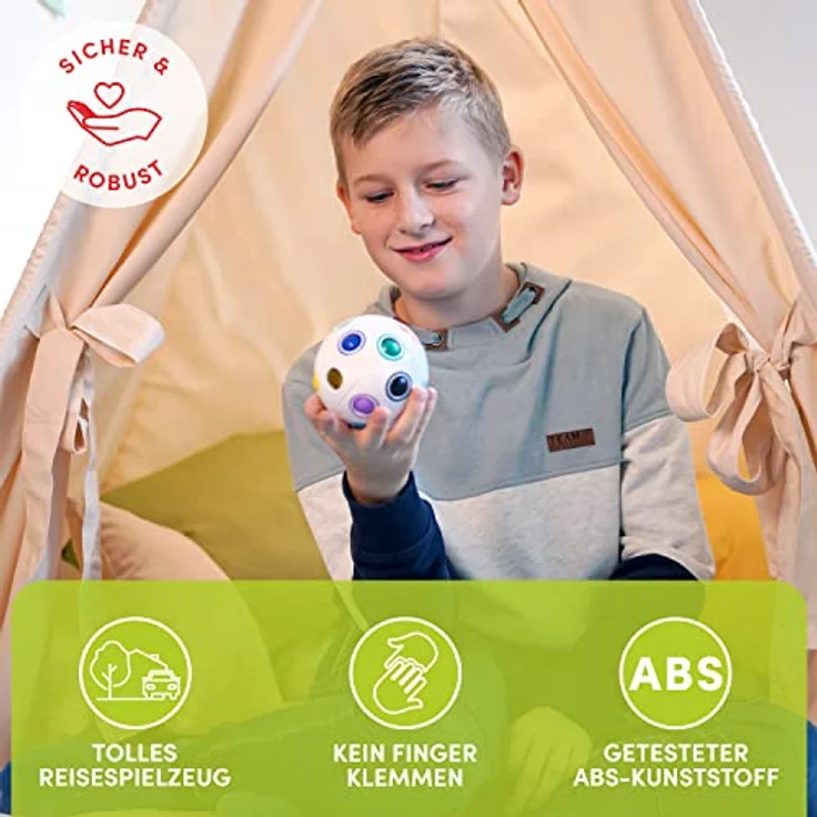 CUBIDI® Original Regenbogenball mit 19 Kugeln - Groß | Geschicklichkeitsspiel für Kinder und Erwachsene | Spannendes Knobelspiel für Mädchen und Jungen ab 6 Jahren – Bild 5