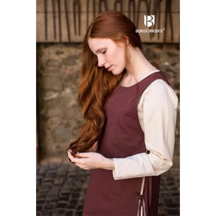 Burgschneider Überkleid Haithabu, Historisches Mittelalter-Kostüm in Braun, Unisex, Größe L aus Baumwolle – Bild 5