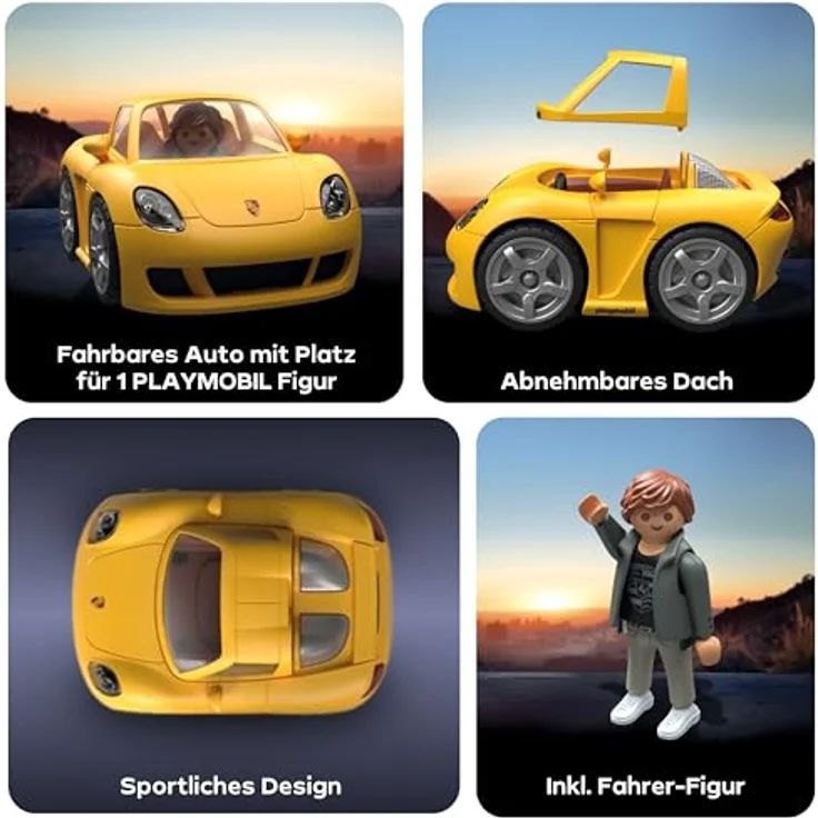 PLAYMOBIL Porsche Carrera GT, Modellauto mit Fahrer-Figur für Erwachsene & Kinder, detailgetreues Design, 71859 – Bild 4