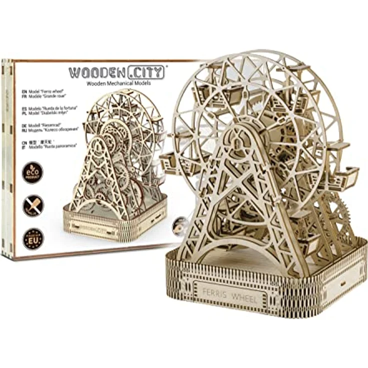 modell-Bausatz Riesenrad Holz natur 429 Teile – Bild 1