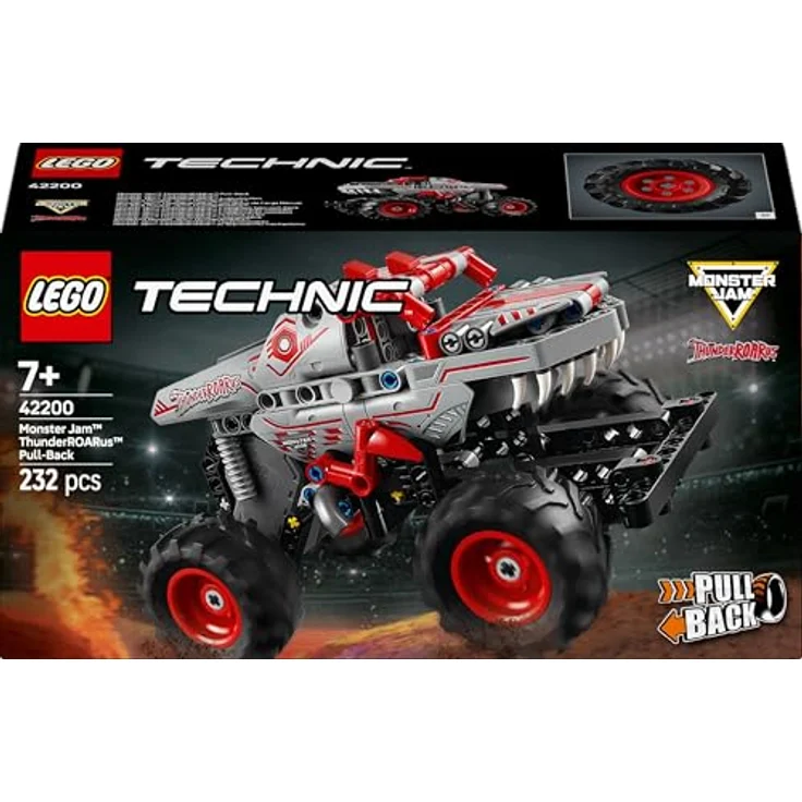 LEGO Technic 42200 Monster Jam™ ThunderROARus™, Spielzeug-Monstertruck mit Rückziehmotor, Mehrfarbig, 232 Teile – Bild 8